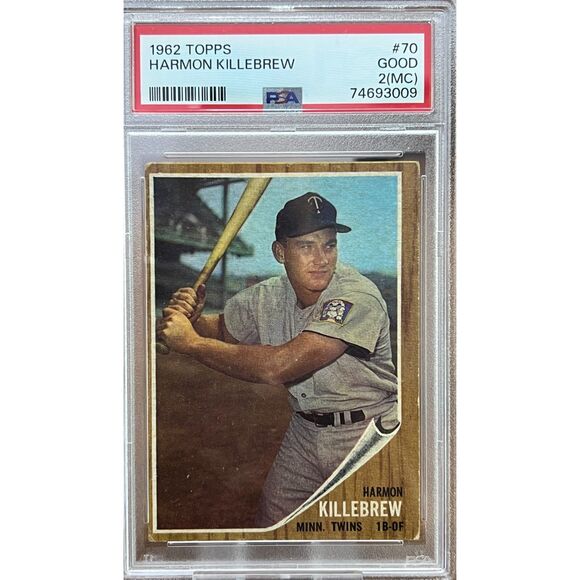 Vintage 1962 Topps Harmon Killebrew PSA 2 - Picture 1 of 2
